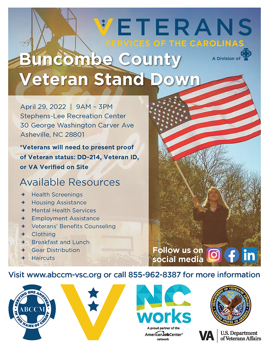 Buncombe County Veteran Homeless Stand Down